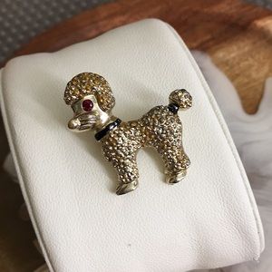 🖤Vtg marked poodle 🐩 brooch